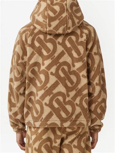 Burberry TB Monogram Fleece Zipped Hoodie 